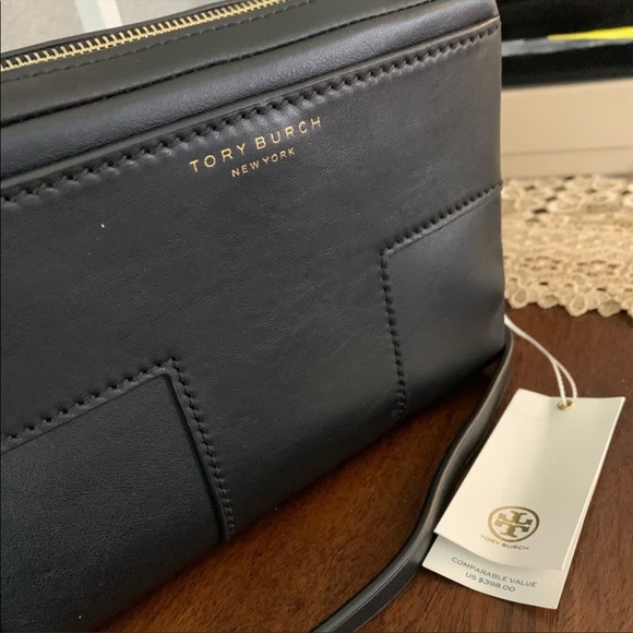 New Tory Burch 🖤 black T. double zipper - Picture 5 of 16